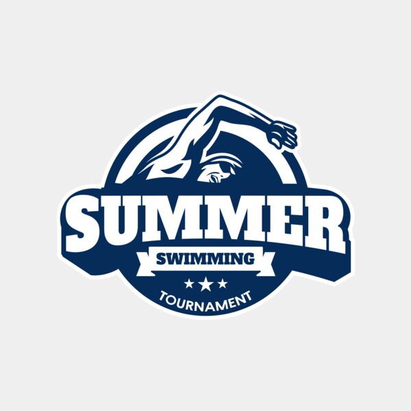 Summer Swimming Tournament logo template Thumbnail